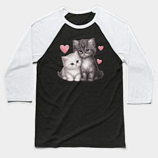 Cute Persian Kitten Baseball T-Shirt